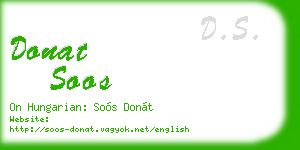 donat soos business card