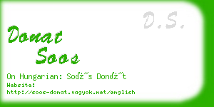 donat soos business card